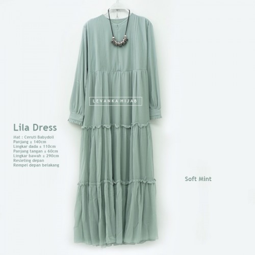 GAi-027 Lila Dress - Gamis Polos Ceruti Babydoll
